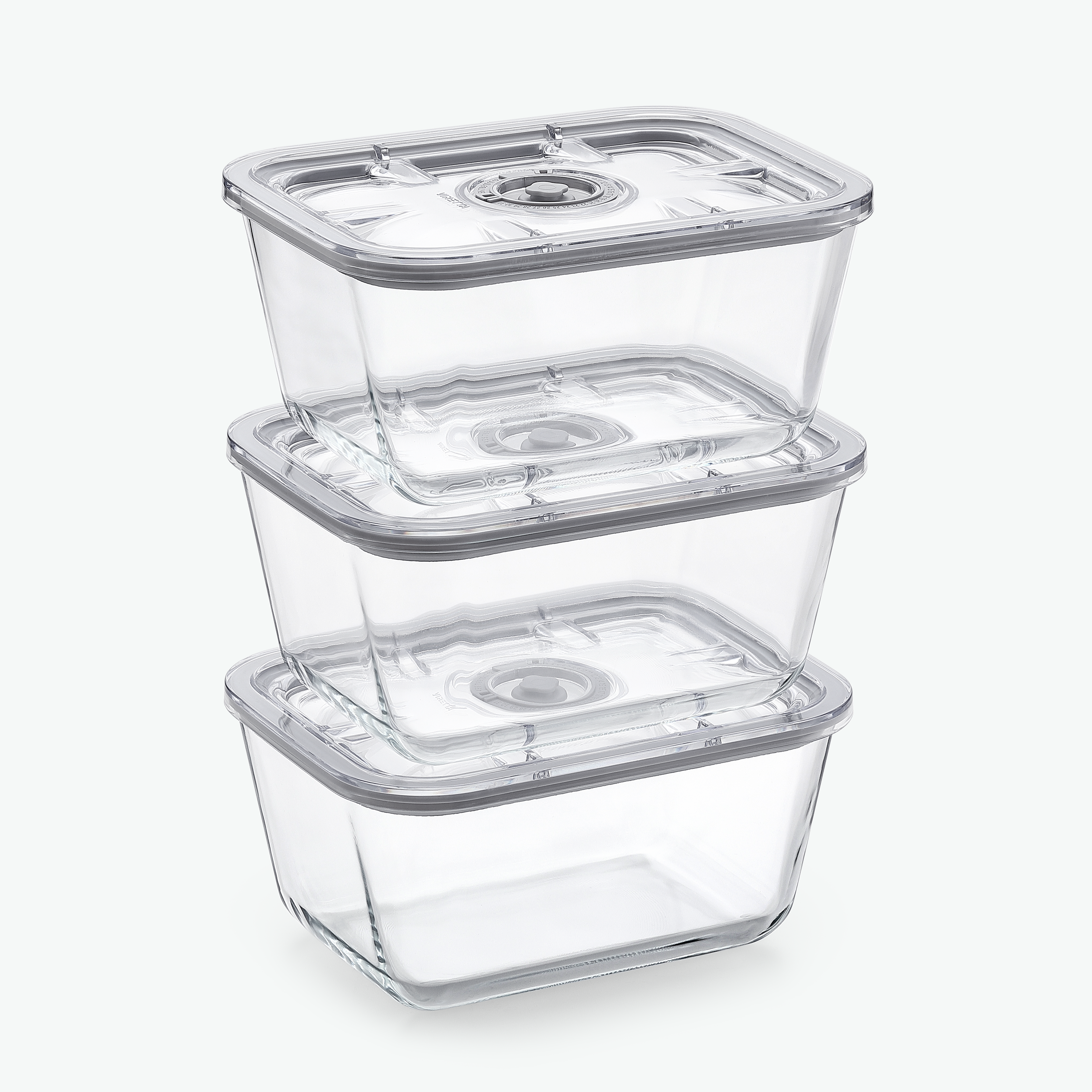 Vakuumbehållare i glas – Trioset (3-pack)