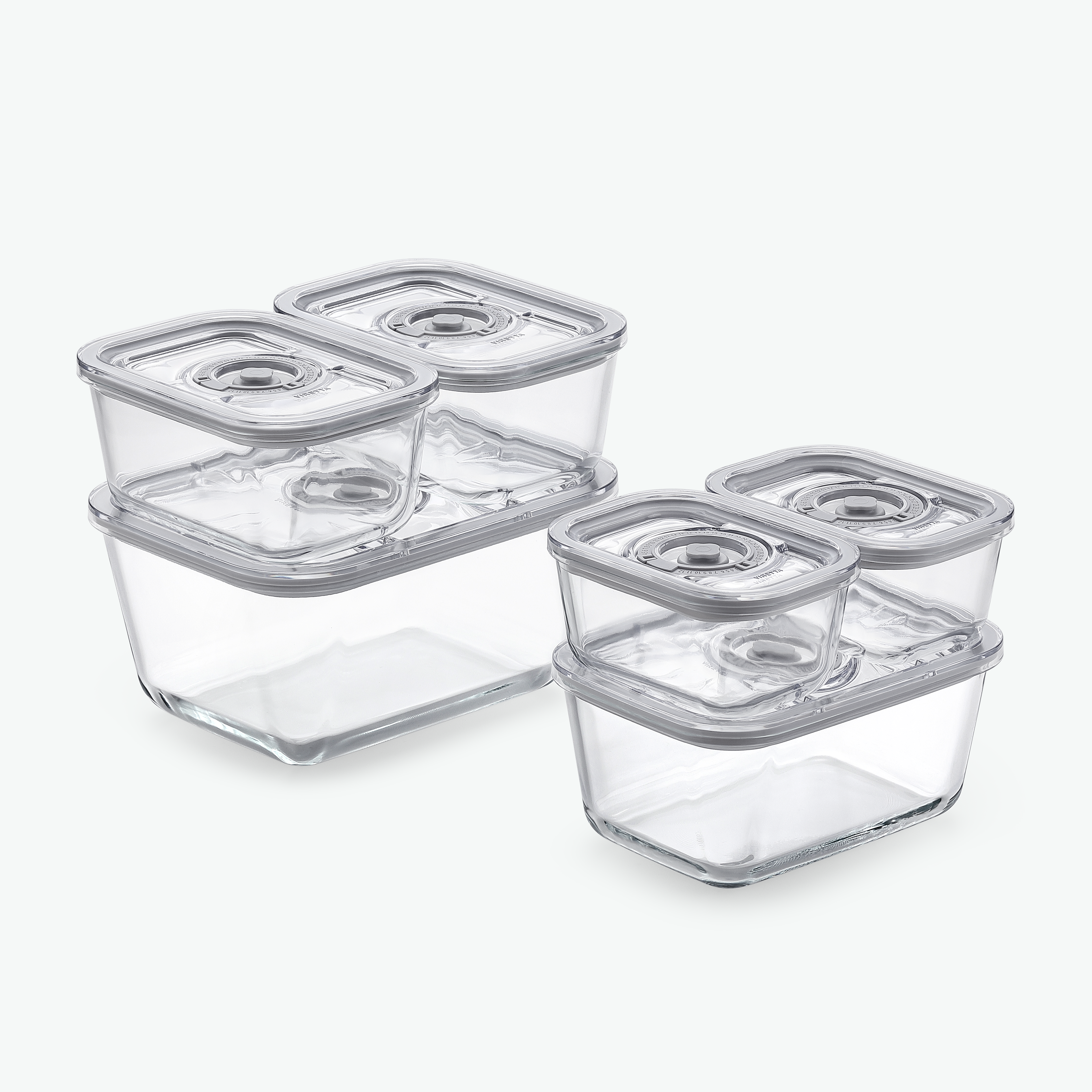 Vakuumbehållare i glas, set