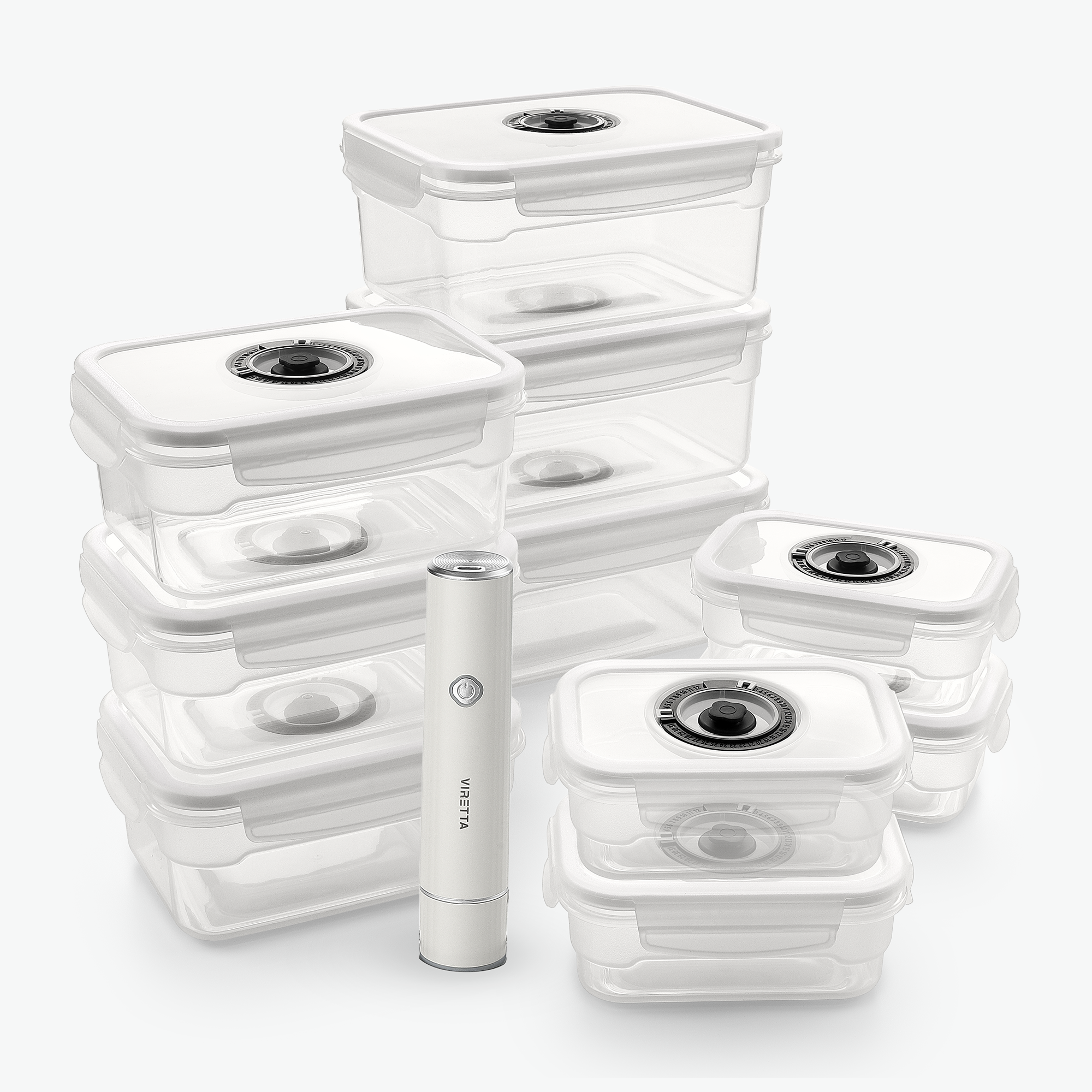Vakuumbehållare i plast, set