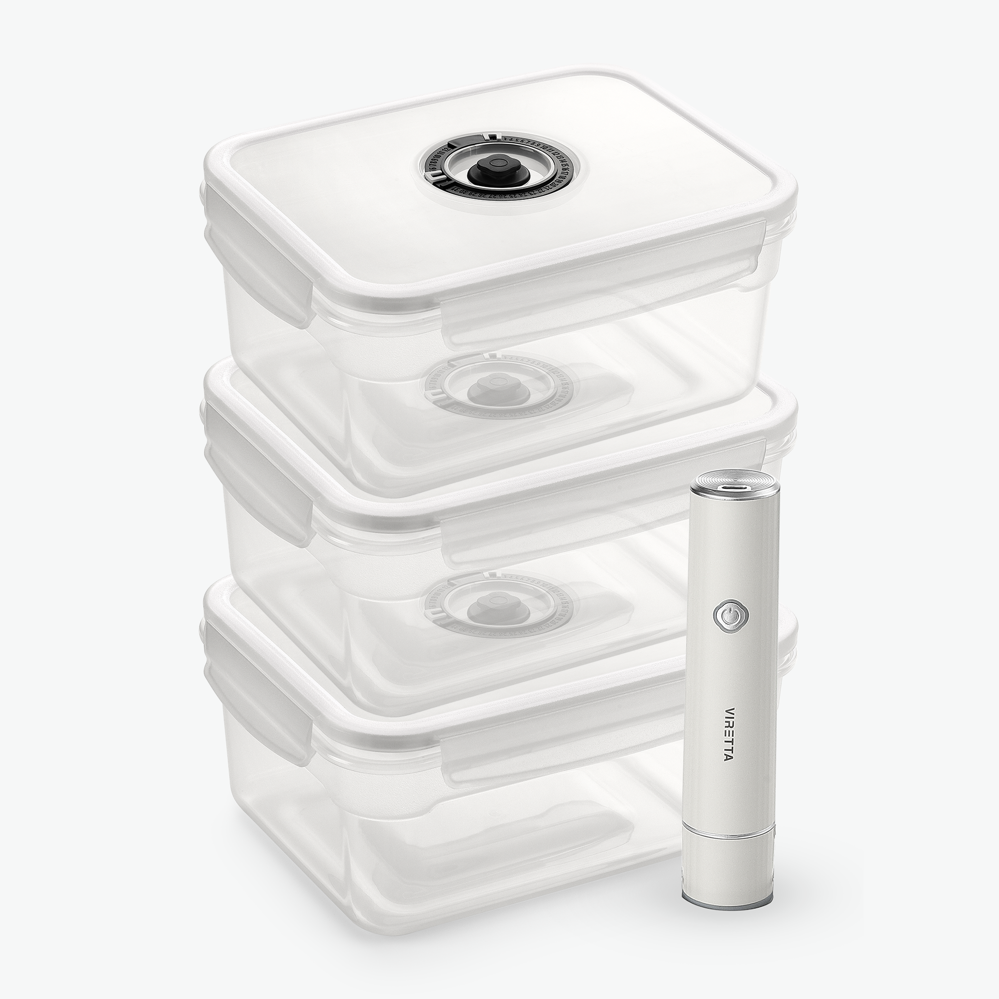 Vakuumbehållare i plast – Trioset (3-pack)