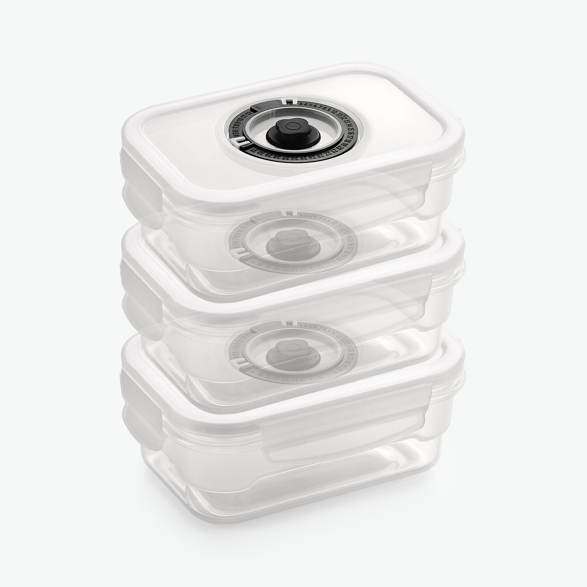 Vakuumbehållare i plast – Trioset (3-pack)