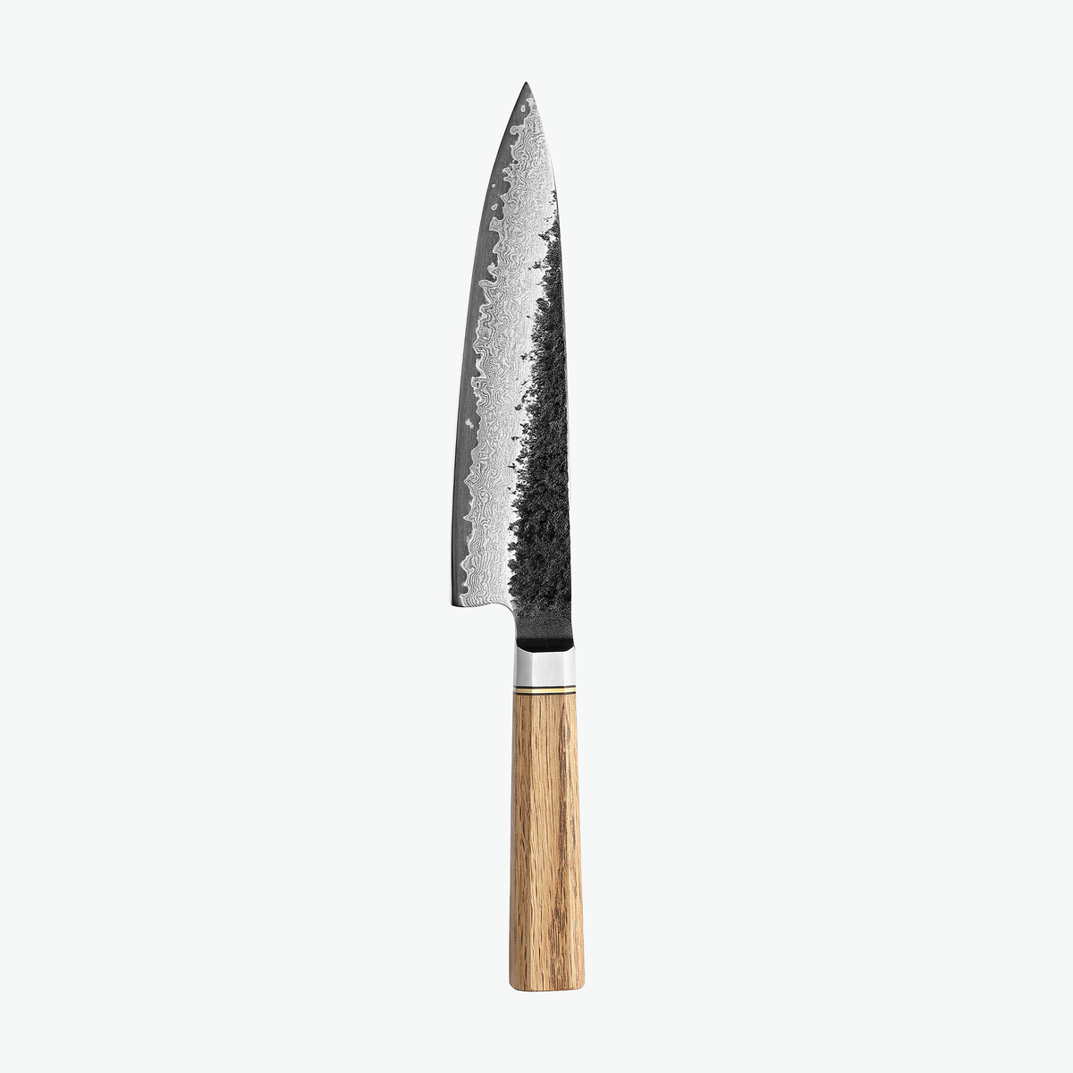Shōjin Kashi kockkniv med ekskaft sedd från baksidan