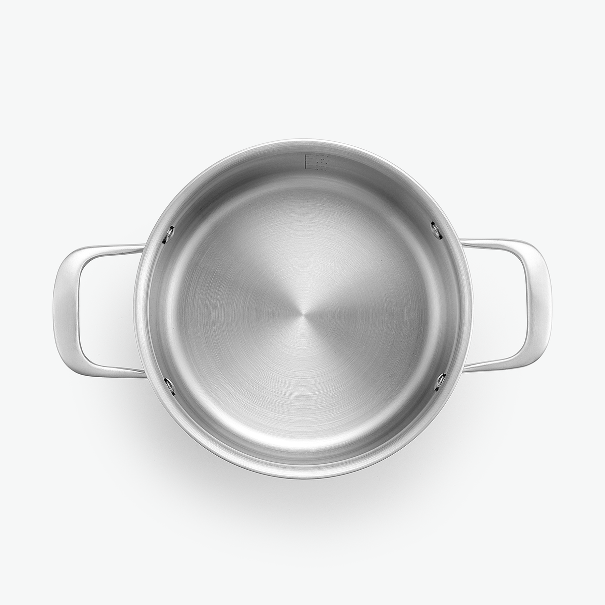 Gryta i 3-Ply rostfritt stål, 3 l, sedd ovanifrån