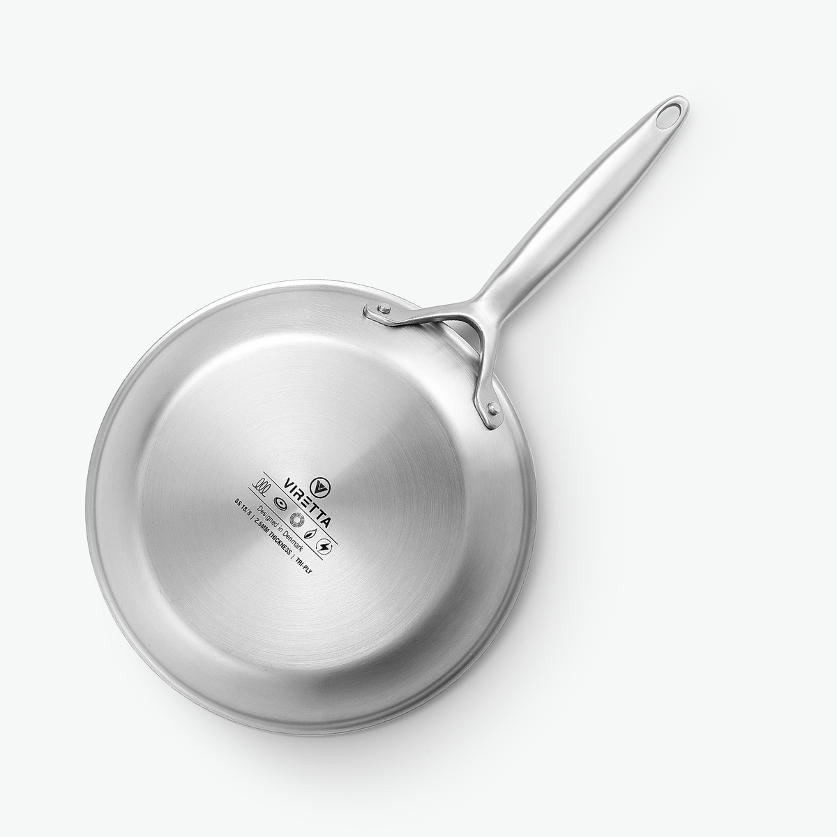 Botten på stekpanna i 3-Ply Hybrid, Ø24 cm, sedd underifrån