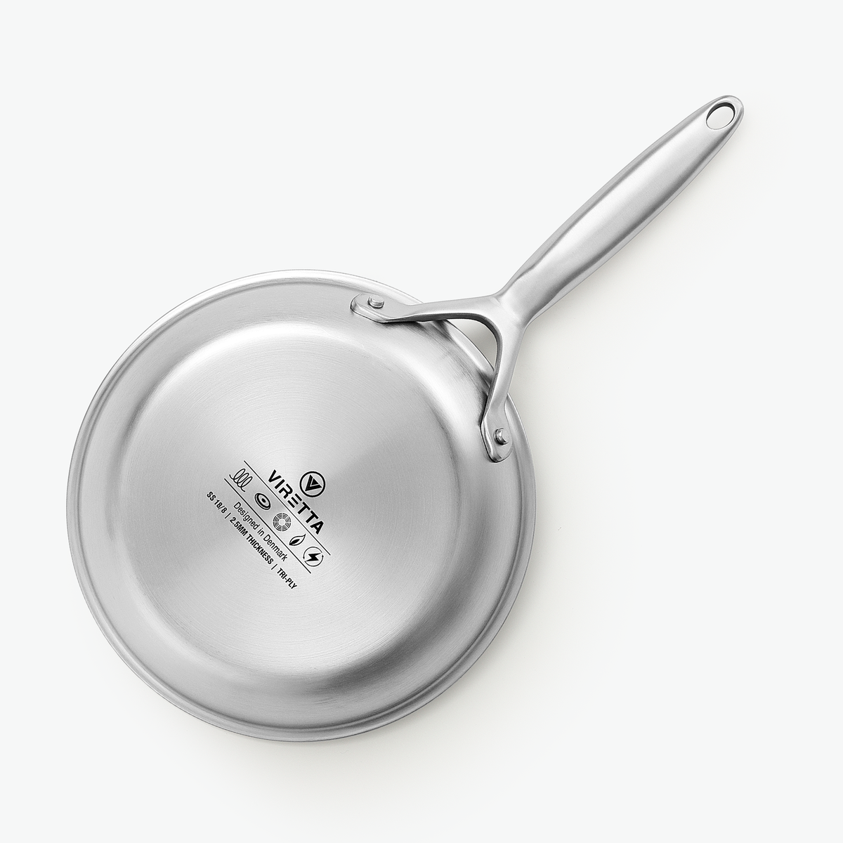 Botten på stekpanna i 3-Ply Hybrid, Ø20 cm, sedd underifrån