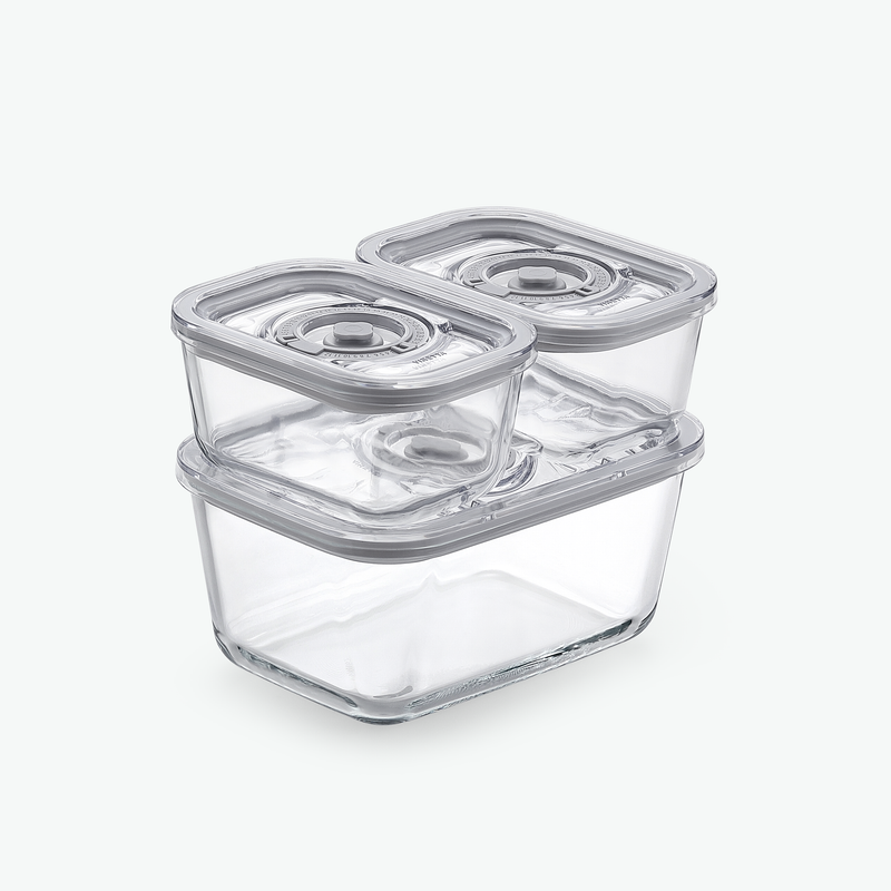 Vakuumbehållare i glas, set