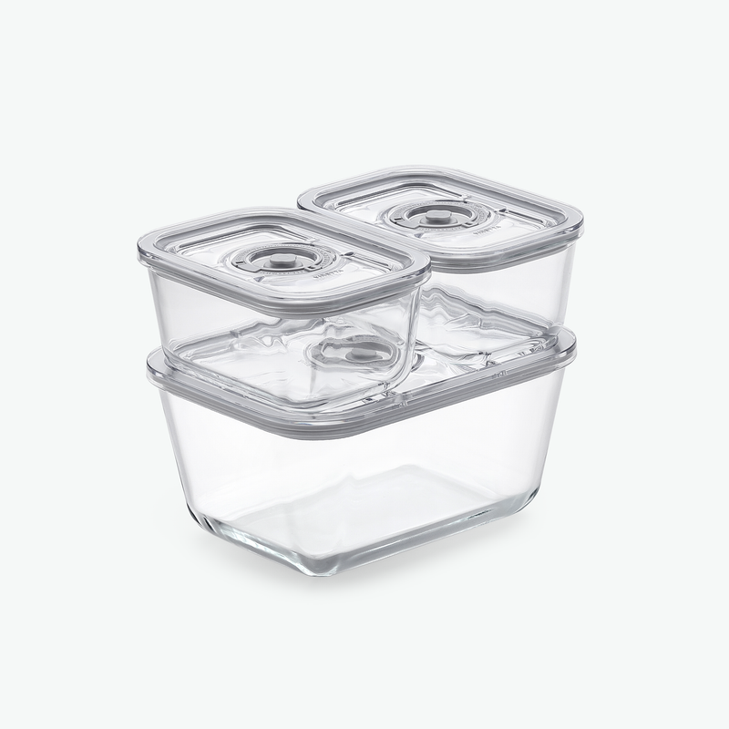 Vakuumbehållare i glas, set