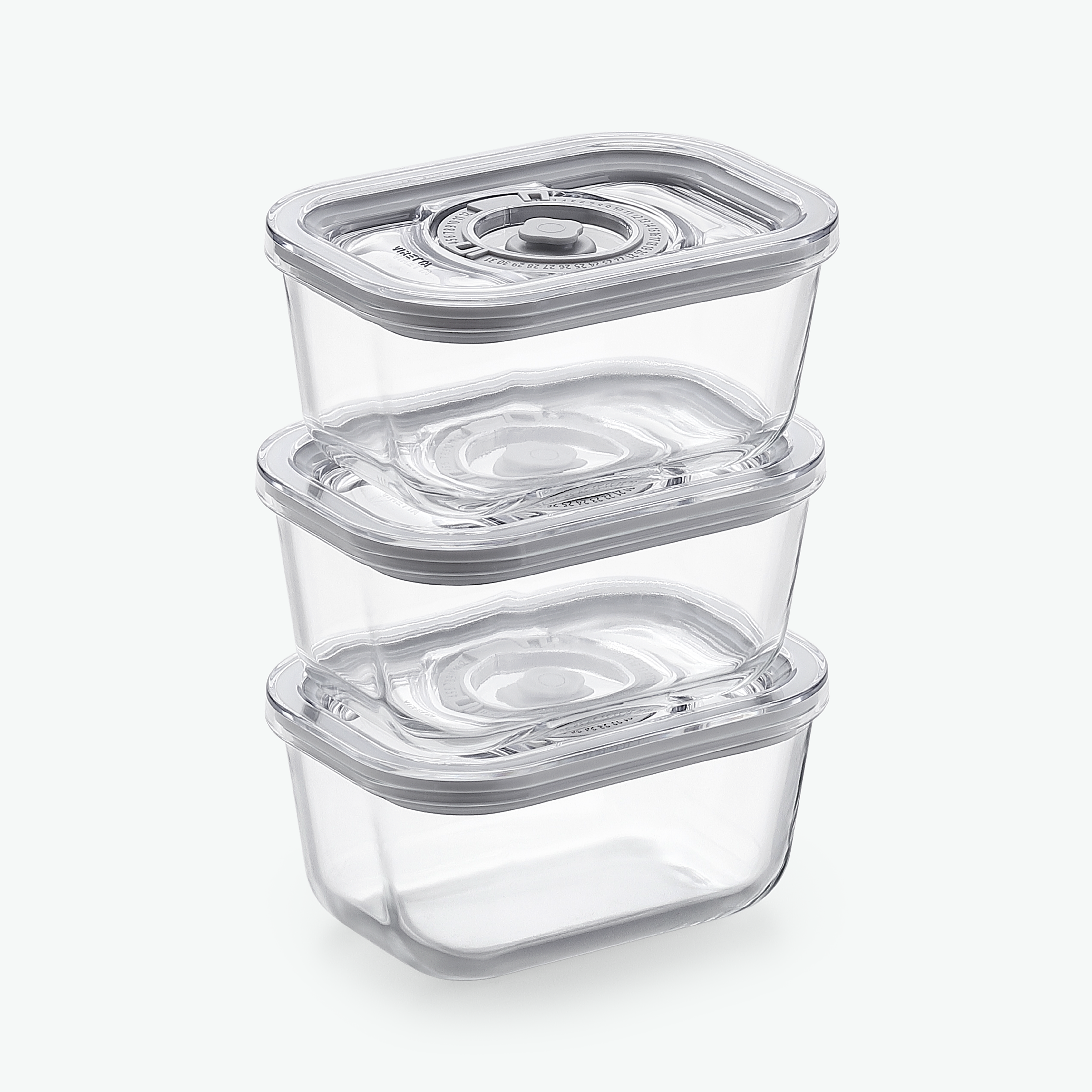 Vakuumbehållare i glas – Trioset (3-pack)