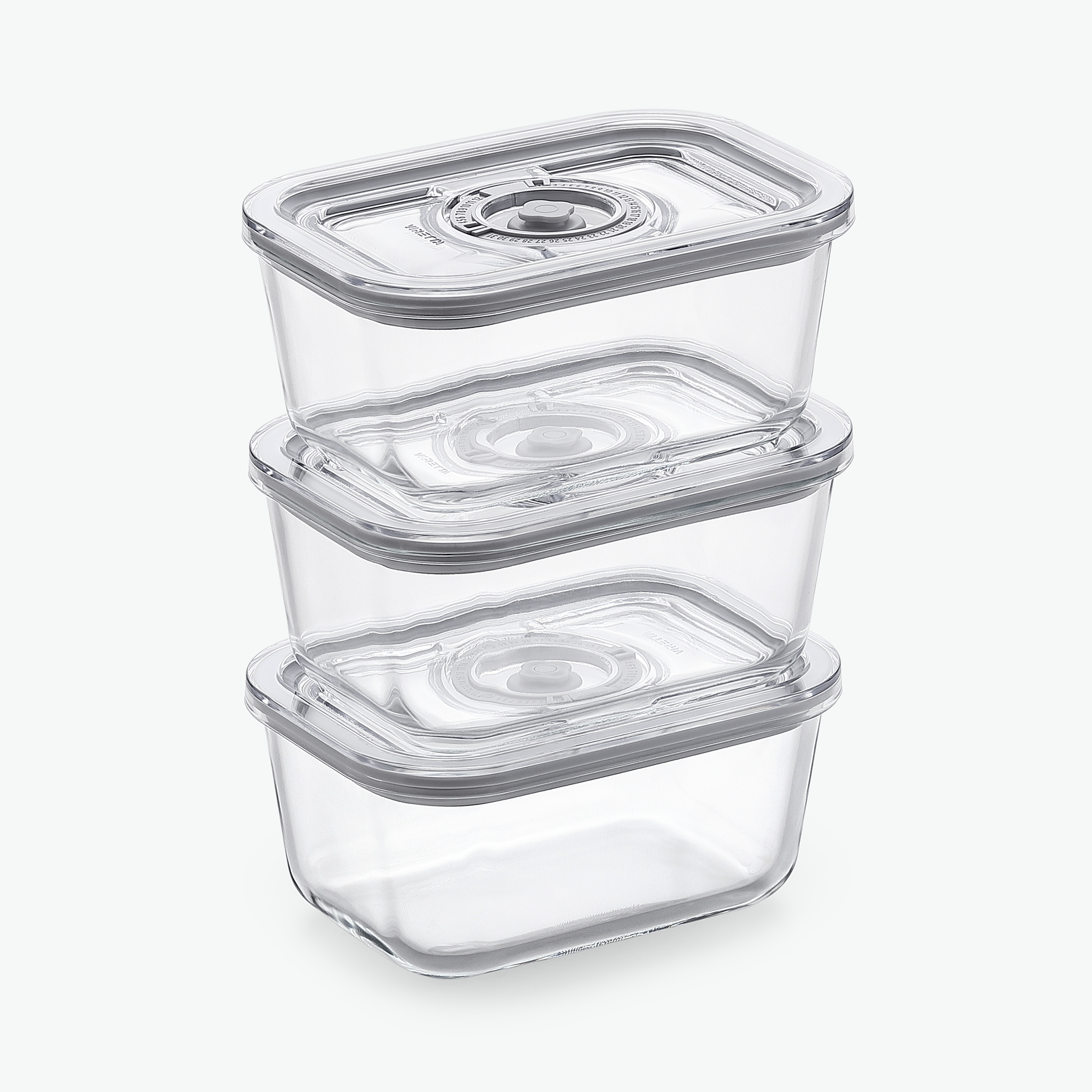 Vakuumbehållare i glas – Trioset (3-pack)