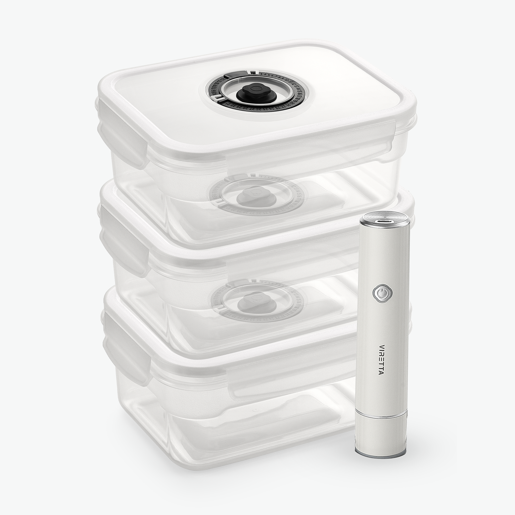 Vakuumbehållare i Plast – Trio Set (3-Pak)