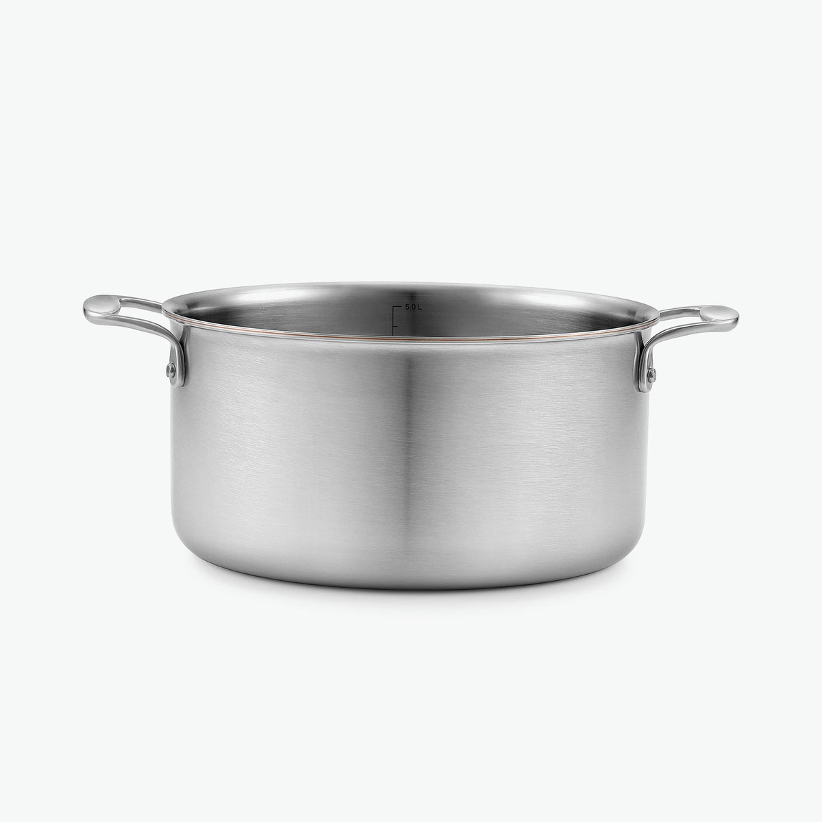Gryta i 5-Ply rostfritt stål med kopparkärna, Ø24 cm, 5,6 l, sedd från sidan