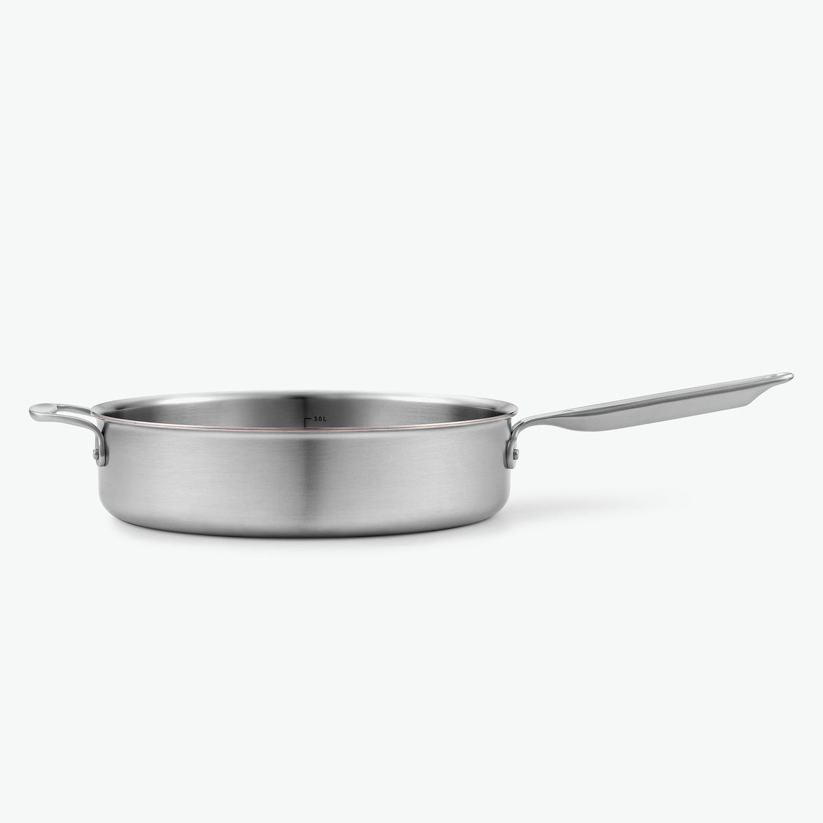 Sautépanna i 5-Ply rostfritt stål med kopparkärna, Ø28 cm, sedd från sidan