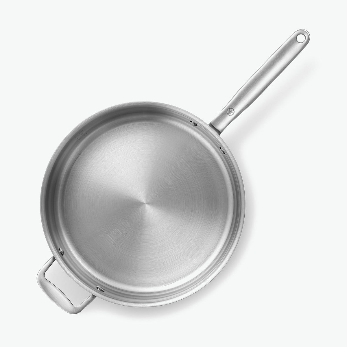 Sautépanna i 5-Ply rostfritt stål med kopparkärna, Ø28 cm, sedd ovanifrån
