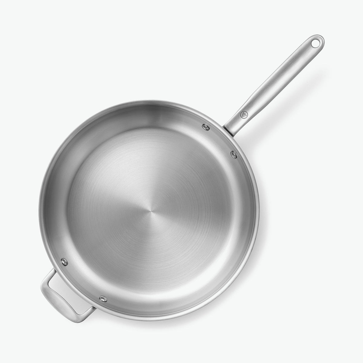 Stekpanna i 5-Ply rostfritt stål med kopparkärna, Ø30 cm, sedd ovanifrån