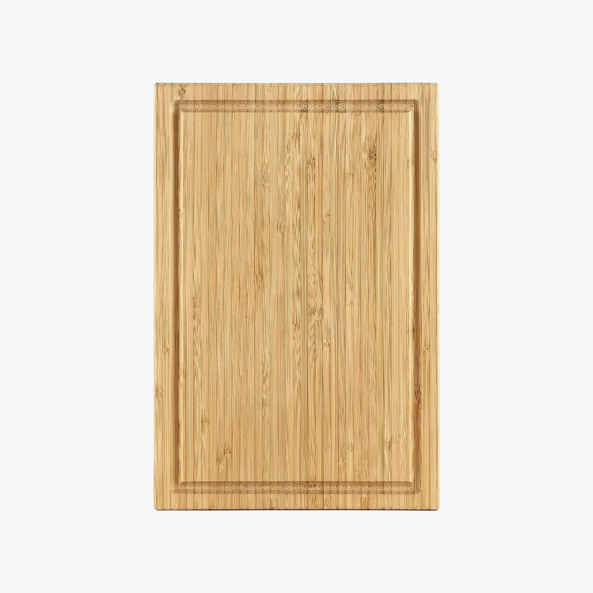Skärbräda med saftränna i bambu, liten (30 × 20 cm), sedd ovanifrån